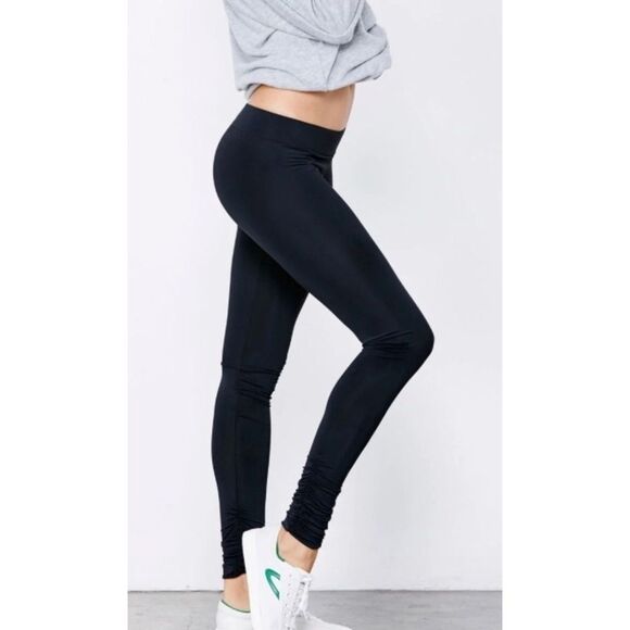 LNA Olivia Gathered Ankle Leggings in Black Size S - Picture 2 of 10